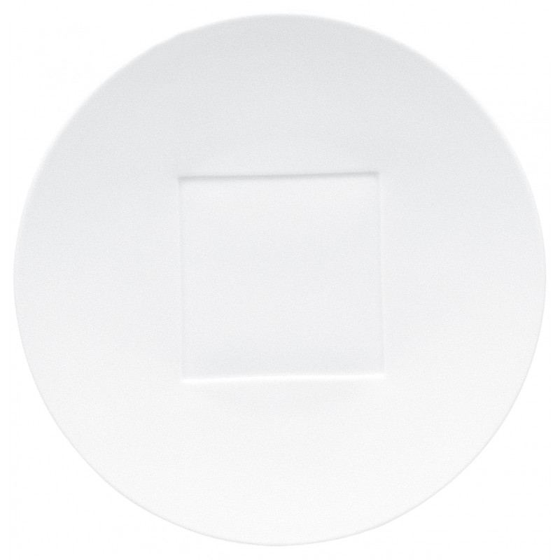 Assiette plate, centre carré 32 cm