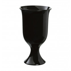 Vase sur pied pâte noire 35 cm