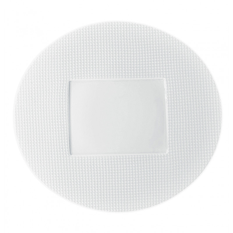 Oval plate, rectangular center 12.6 in (32 cm)