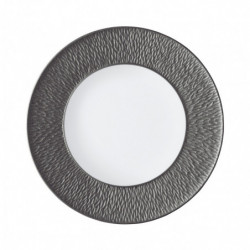 Flat plate with engraved rim 10.63 in (27 cm)