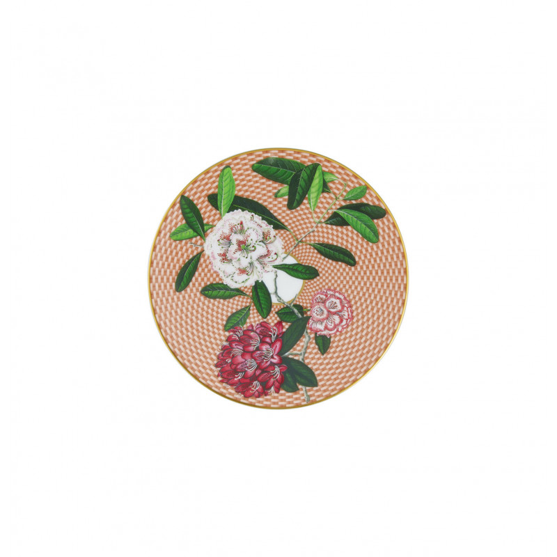 Coupe plate flat 6.3 in Rhododendron with gift box (16 cm)