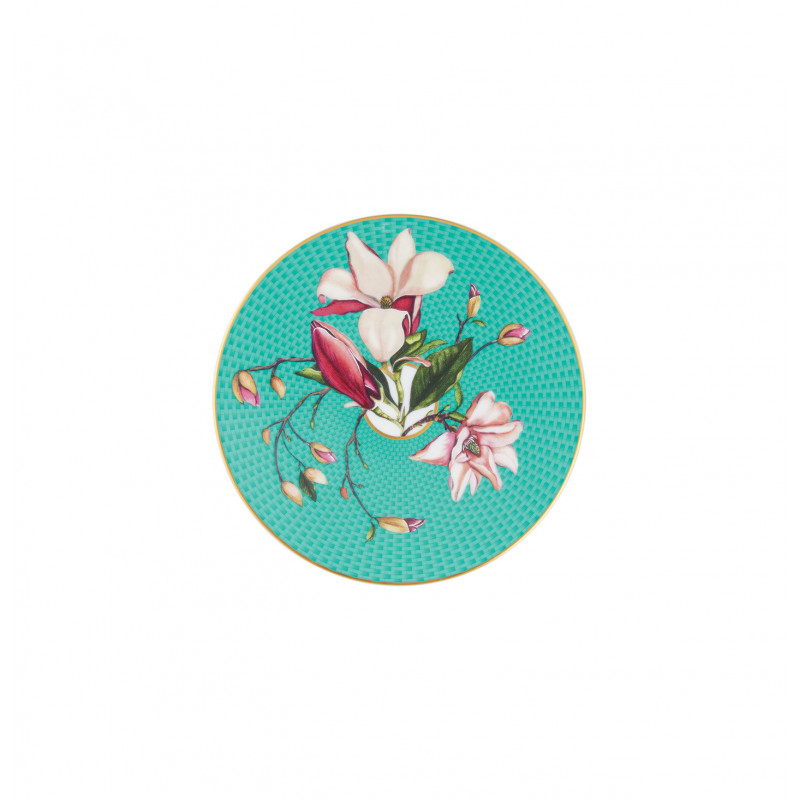 Coupe plate flat 6.3 in Magnolia with gift box (16 cm)