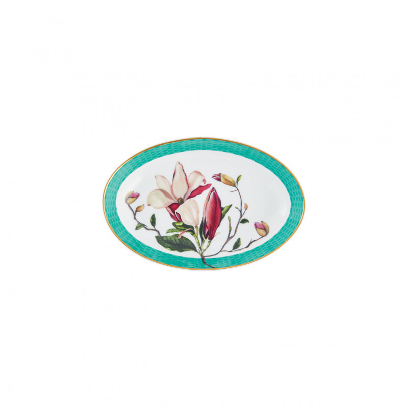 Quenelle dish 6.3 in Magnolia with gift box (16 cm)