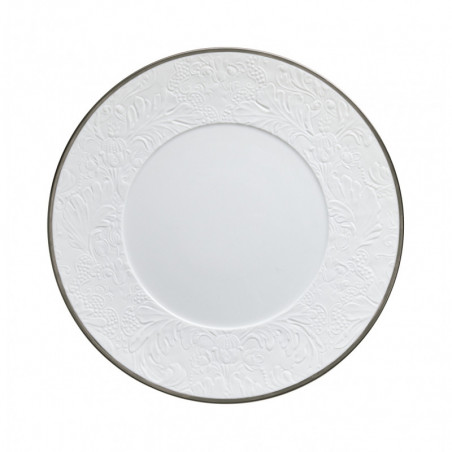 Assiette plate porcelaine rebord Ø 27 cm