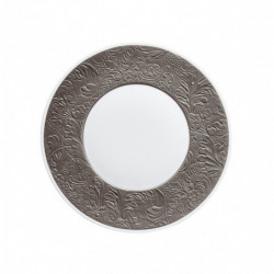 Flat plate with engraved rim 9.45 in (24 cm)