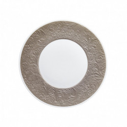 Flat plate with engraved rim 9.45 in (24 cm)