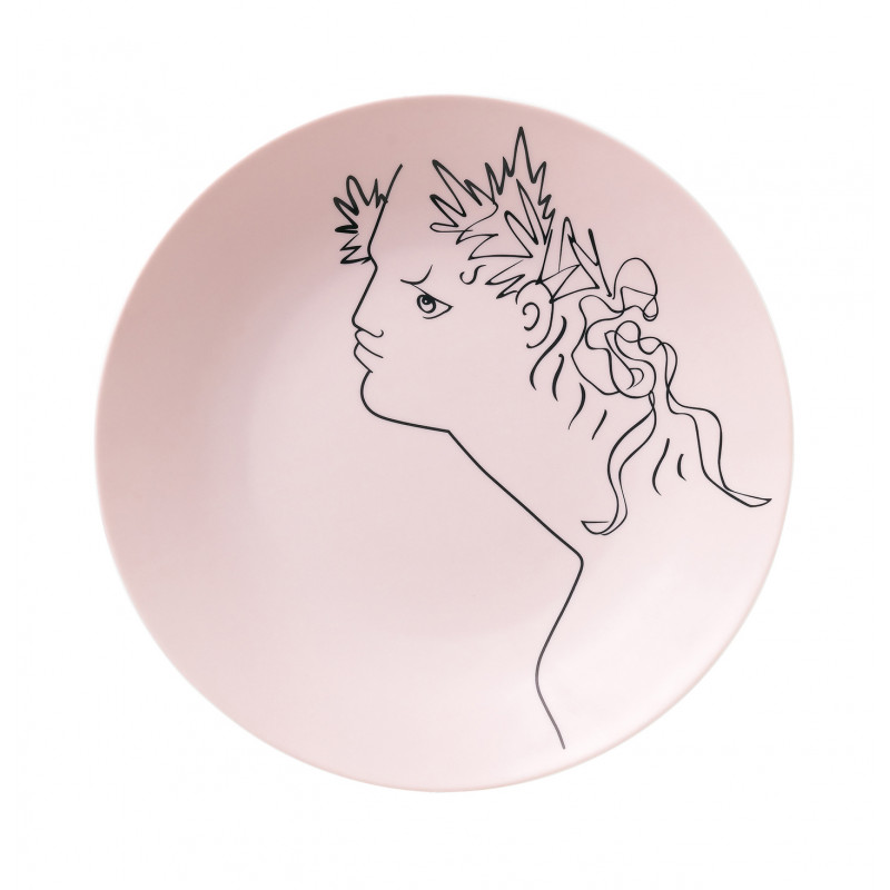 Coupe plate flat 10.63 in Eurydice (27 cm)