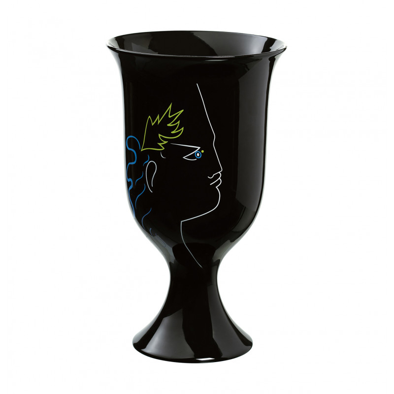 Footed vase 13.78 in Orphée et Eurydice with gift box (35 cm)