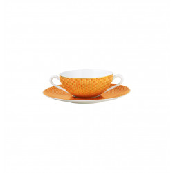 Cream soup saucer 7.48 in motive n°1 (19 cm)