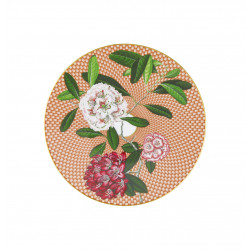Assiette plate coupe 22 cm Rhododendron en coffret