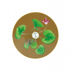 Coupe plate flat 8.66 in Asarum with gift box (22 cm)