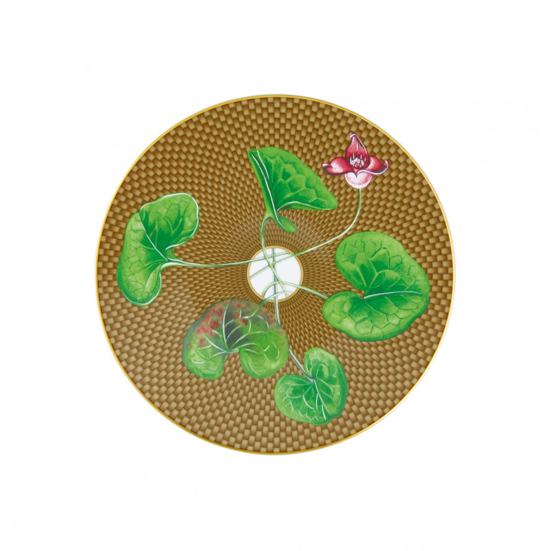 Coupe plate flat 8.66 in Asarum with gift box (22 cm)