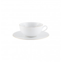 Tea cup extra and saucer 7.44 oz with round gift box (22 cl)