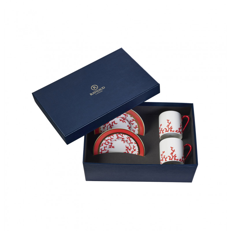 Coffret 2 tasses et soucoupes café 13 cl