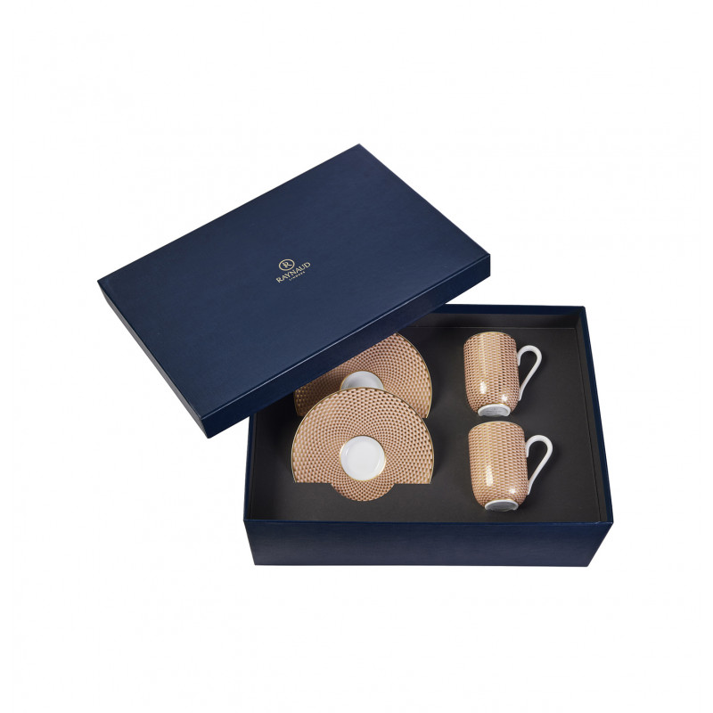 Gift box for 2 expresso cups and saucers 4.06 oz motive n°1 (12 cl)