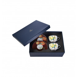 Gift box 2 sets Tea extra (white cups and brown saucers) 8.45 oz (25 cl)