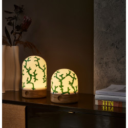 Lampe photophore LED Cristobal Emeraude 24 cm en coffret